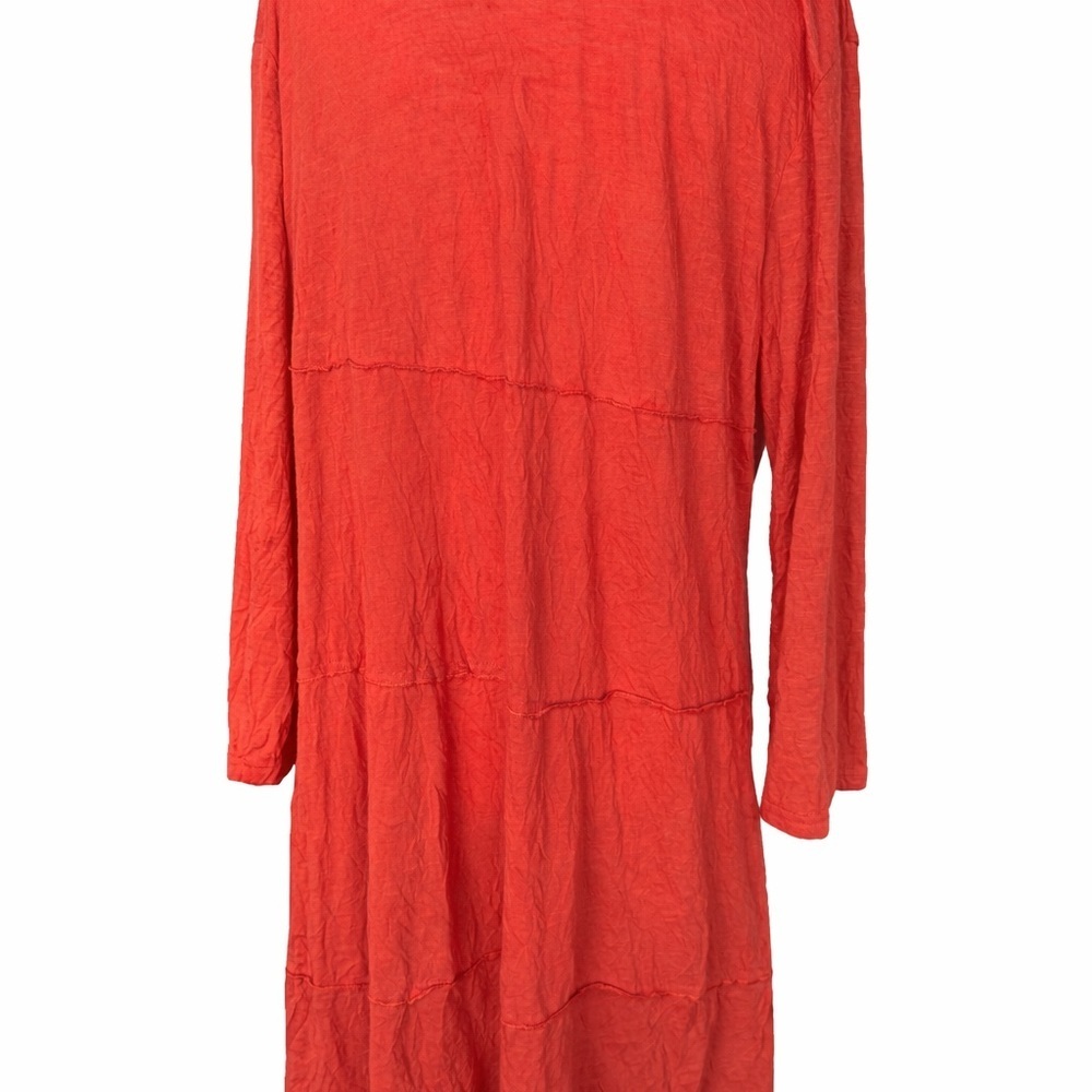 Papa Vancouver Sierra Orange Crinkle Tiered Tunic | Large - Picture 3 of 4